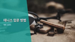 테니스 입문 방법, 이것만 알면 금방 실력 늘린다!