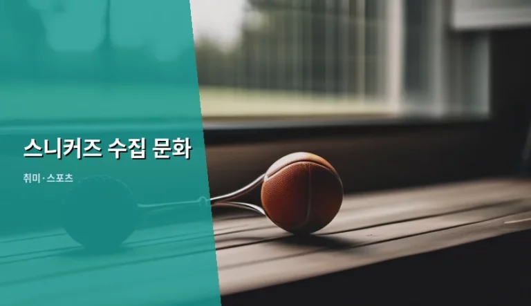 나만의 예술을 신는 즐거움, 스니커즈 수집 문화 속으로