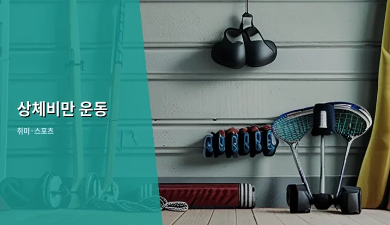상체비만 운동 방법과 부위별 관리 팁