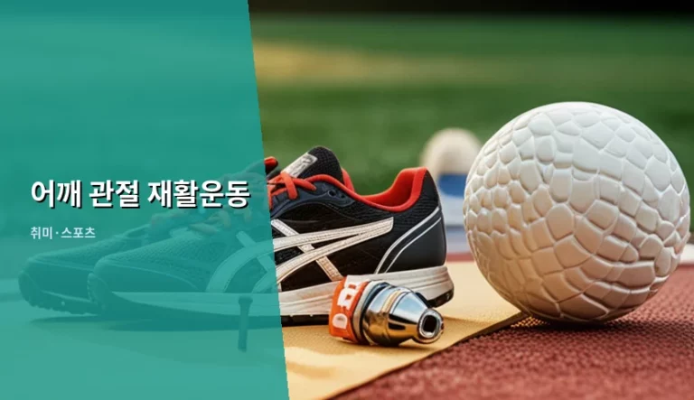 어깨 관절 재활운동 단계별 방법과 주의사항 가이드