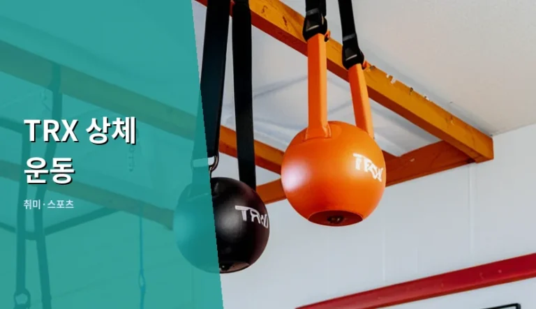 TRX 상체 운동을 단순한 맨몸 운동으로 치부하는 오해