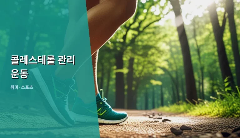 콜레스테롤 수치 낮추는 운동 방법과 실천 가이드